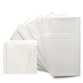 " OCCASIONS " Wedding Party Linen Feel White Dinner Paper Napkins (240, Prefolded for Silverware)