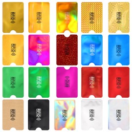 GEEHUA 20pcs RFID Blocking Sleeves, RFID Card Protector Holder Credit Card Sleeves Identity Theft Prevention for Women Men(20 Pcs)