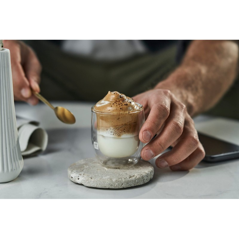 ZWILLING Sorrento Doppwandige Espresso-Gläser, 2x80 ml, Borosilikatglas, Thermogläser, hitzebeständig, 2-tlg