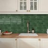 DEWOO Peel and Stick Subway Backsplash Green Kitchen Bathroom Rectangle