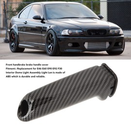 Front Handbrake Brake Handle Cover, KIMISS Carbon Fiber Emergency Car Interior Parking Hand Brake Handle Lever Replacement for E46 E60 E90 E92 F30