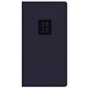 2025 Stylish Navy Textured Fabric Cover Slim Wallet Diary Week