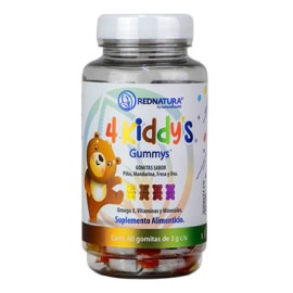 Rednatura 4kiddys Gummys Multivitaminico Kids 60 Gomitas Sabor Frutas