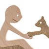 Enkrio Cat Figurine Wooden Sculpture Object Nordic Interior Wood Decoration