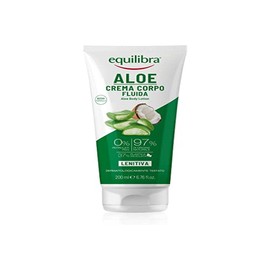 Equilibra Corpo Aloe Fluid Body Cream, Body Cream Based on Aloe Vera, Coconut Oil and Vitamin E, Ideal for Dry Skin, Soothing Effect, Quick Absorption, Non-Greasy, 200 ml