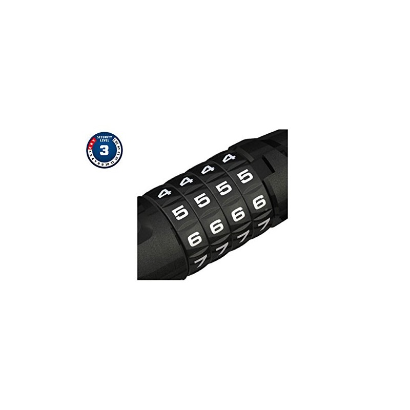 ABUS 5 Series Combo Coil Cable Lock, Black, 185cm/10mm
