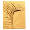 SSW HOMES Double Fitted Sheet Ochre - Deep Pocket 12