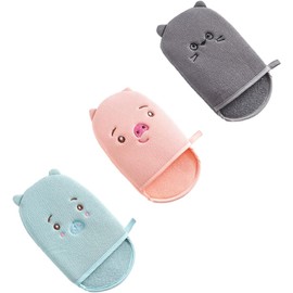 3 Guantes De Baño Guante Baño Toalla Para Exfoliación Y Limpieza Corporal Suaves Para Ducha Uso En Brazos Pecho Y Espalda En Casa