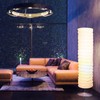 STOBOK Rice Paper Floor Lamp Shade Nordic Style Table Light