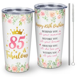 Kaqqeti 85th Birthday Gifts for Women, Gifts for 85 Year Old Woman, 1939 Birthday Gifts Women, Birthday Gifts for Women Turning 85, 85th Birthday Gifts for Mother Tumbler 20 oz
