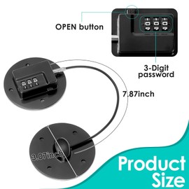 Pack of 2 Fridge Lock No Drilling Fridge Lock with Code for Windows Doors Wardrobes Toilets Wine Cooler