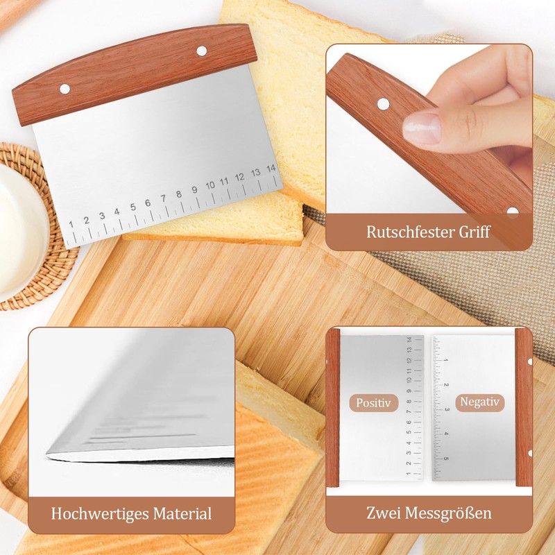 Hurifeng Stainless Steel Dough Cutter - Pizza Accessories & Bread