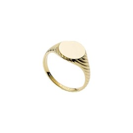 Fossil Sadie Vintage Twists JF03804710 Women's Signet Ring Stainless Steel Gold-Coloured, Stainless Steel, No Gemstone
