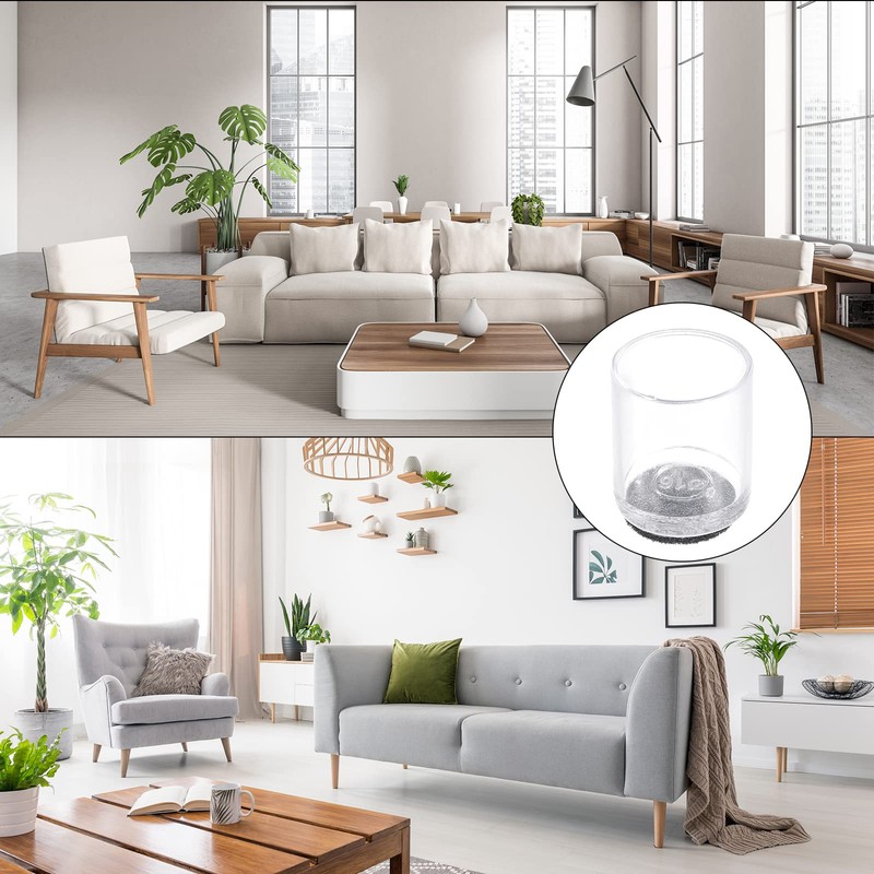 sourcing map Chair Leg Floor Protectors, 24Pcs 16mm(0.63") PVC &