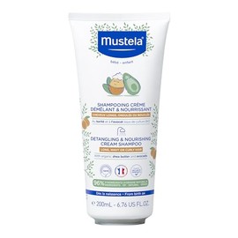 Mustela Mustela Detangling & Nourishing Cream Shampoo - Natural Shea Butter & Avocado - Curly & Frizzy Hair - Dermatologist-tested & safe for Babies and Kids - 6.76 US Fl. Oz.