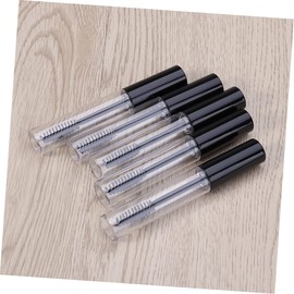 IWOWHERO 10ml Empty Eyelash Tube Mascara Lash Cream Storage Portable Makeup Brushes Black Lid Set