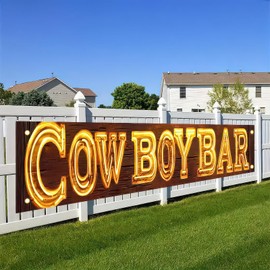 BlissYard Cowboy Bar Banner Western Party Decorations 118 x 20 inchs Welcome to the Wild West Backdrop Western Cowboy Mexican Theme Hanging Banner Wild West Outdoor Party Decorations