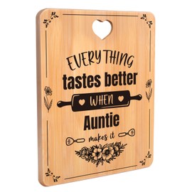 Auntie Gifts, Auntie Birthday Gifts, Christmas Gifts for Auntie -Engraved Bamboo Cutting Board- Birthday Gifts for Auntie, Christmas Thanksgiving Birthday Presents for Auntie