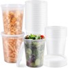32oz plastic soup/Food container with lids (100 Pack)