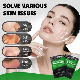 KONEUK 20 Pack Blackhead Remover Mask Set Charcoal Peel Off Black Face with Brush Pore Acne for Face and Nose Deep Cleansing for Men and Women 20 Pack Blackhead / 코넥 20팩 블랙헤드 리무버 마스크 세트 브러시가 포함된 차콜 필 오프 블랙 페이스 얼굴과 코를 위한 모공 여드름 남녀용 딥 클렌징 20 Pack Blackhead