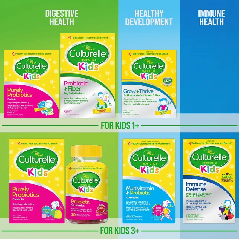 Culturelle Kids Probiótico + Fibra Para Niños 60 Sobres