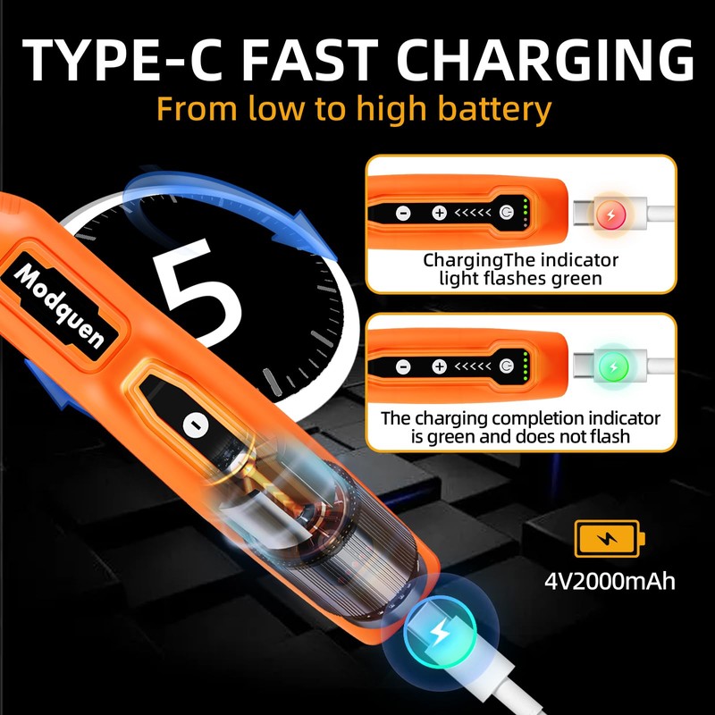 Mini Cordless Rotary Tool Kit, 5-Speed and USB Charging with