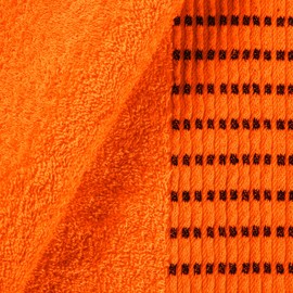 MALLONI HOME Ultra Soft 6 Pack Cotton Towel Set, Contains 2 Bath Towels 28x55 inch, 2 Hand Towels 16x24 inch & 2 Wash Coths 12x12 inch, Ideal Everyday use, Compact & Lightweight - Orange