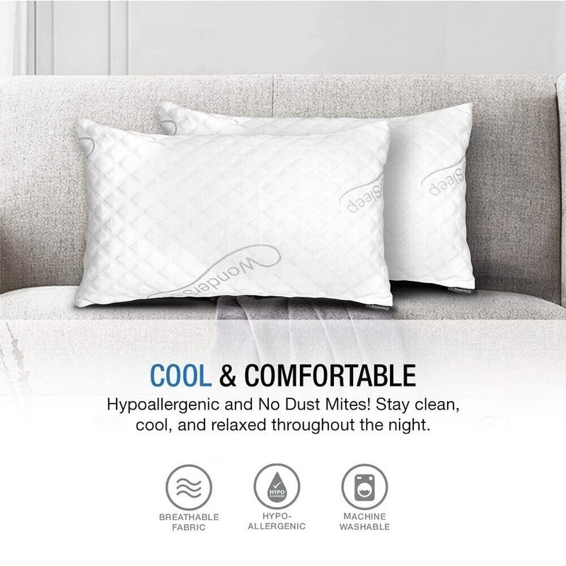 WonderSleep Dream Rite Shredded Memory Foam Pillow - Queen Size,