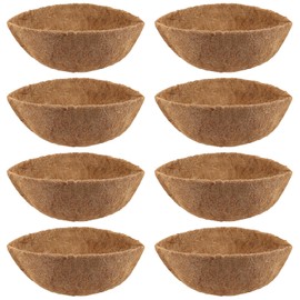 MAHIONG 8 PCS 12inch Hanging Basket Liner, Round Hanging Basket Liner, Natural Coco Liner Roll for Garden Flowers, Vegetables