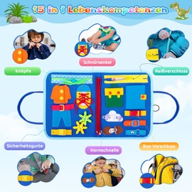 Busy Board German Educational Toy from 2 Years, Motor Skills Toy Activity Board Montessori Toy from 1 2 3 4 5 Years, Montessori Busy Board Baby Toy Children's Toy Children's Gifts from 2 Years