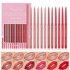 DENESTUP 12 Pcs Lip Liner Combo,Lip plumper and long-lasting Wear