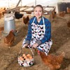 Cutecrop 2 Pcs Egg Collecting Apron with 15 Pocket Gathering