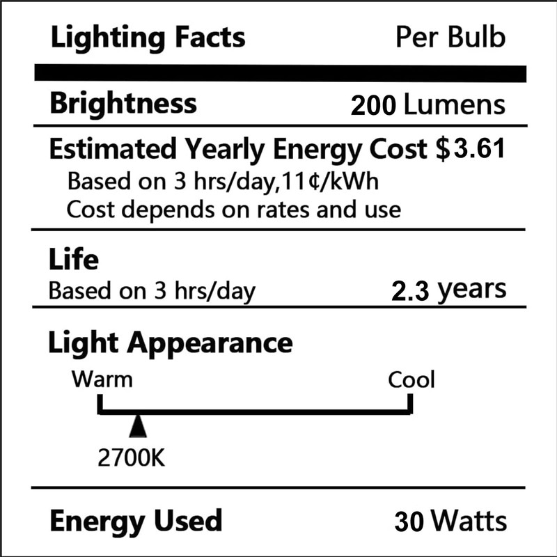 Lava Lamp Bulb 4 Pack 30W E17 R39 Reflector Type