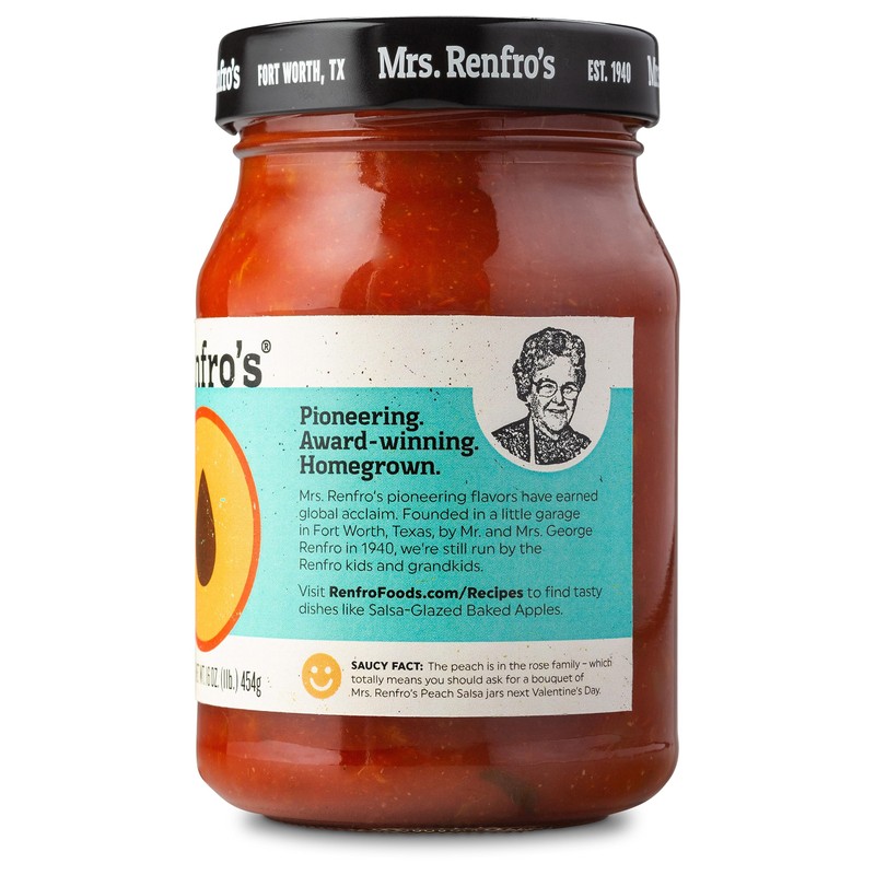 Mrs. Renfro’s Peach Salsa – Gluten Free (16-oz. jars, 4-pack)