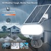Solar Powered 4G Cellular LTE Wireless Floodlight Security Camera, No