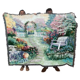 Pure Country Weavers Loved One Garden Bench Blanket Throw Woven from Cotton - Made in The USA (72x54)