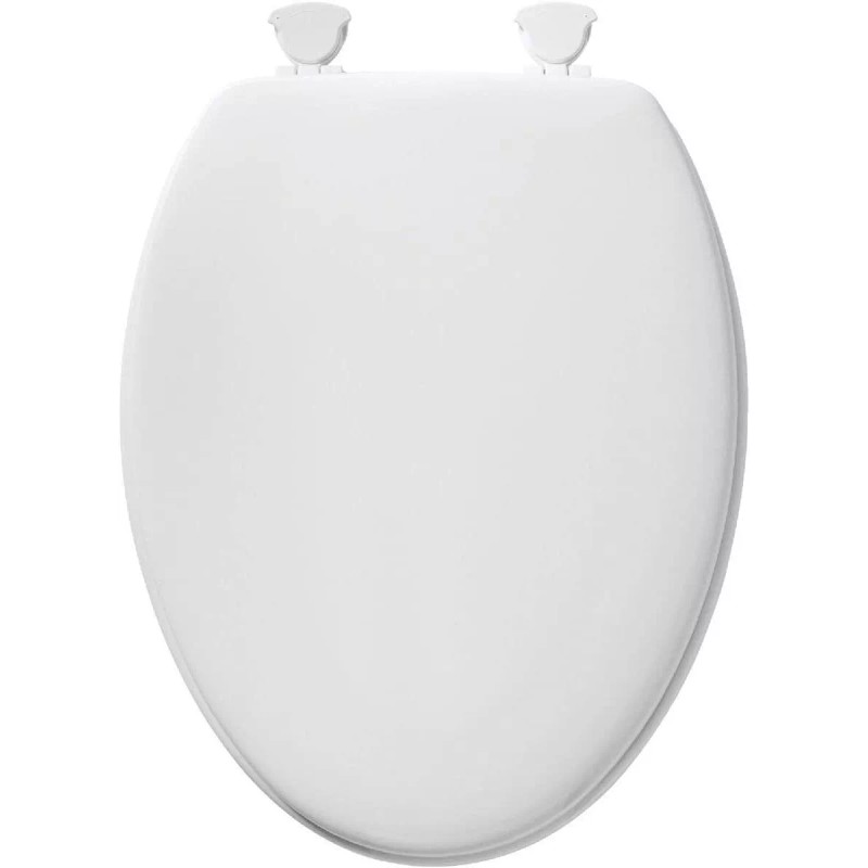 Mayfair 144ECA-000 White Elongated Traditional Wood Toilet Seat