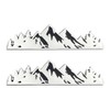 Snow Mountain Tree Emblem for Car, 2 Pcs 7 Inch