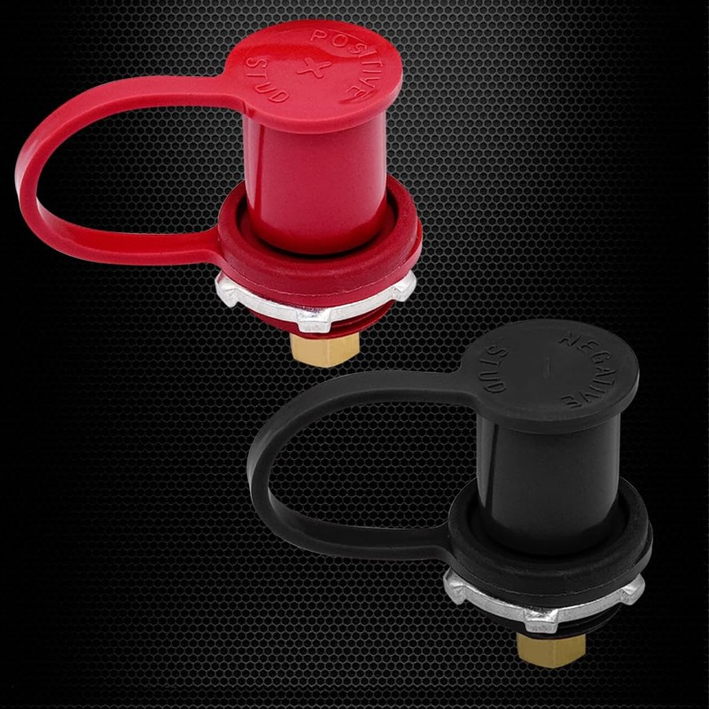 Ampper 3/8" Remote Battery Terminals, 300A Battery Jump Post Feed-Thru