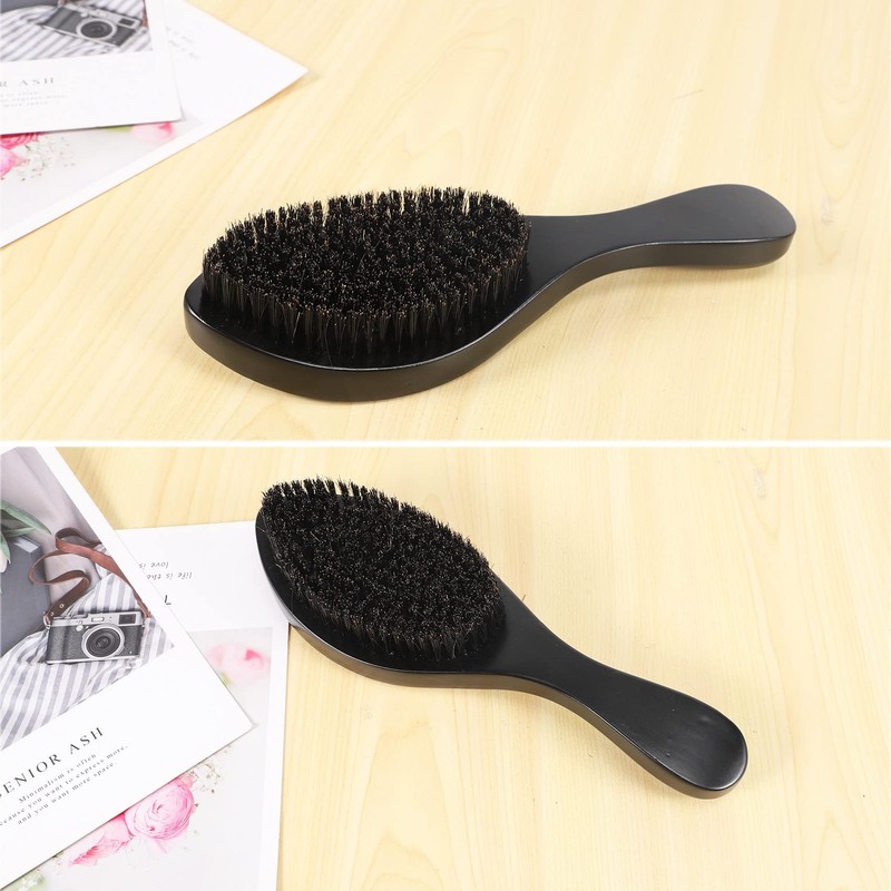 Hxyrxib Wave Brush Curved Wave Brush Soft and Wild Boar