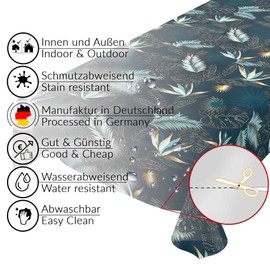 Anro Washable Oilcloth, Wax Tablecloth, Marble Grey