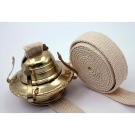 7/8" Inch Flat Cotton Oil Lantern or Oil Lamp Wick with Purple Stitch. 6 Foot Roll