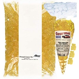 Albanese Pineapple Gummi Bears 5LB Bag With Perky Pineapple Gummy Bears Gourmet Kruise Signature Gift Bag 11 OZ (NET WT 5 LBS.11OZ) 2 Item Bundle