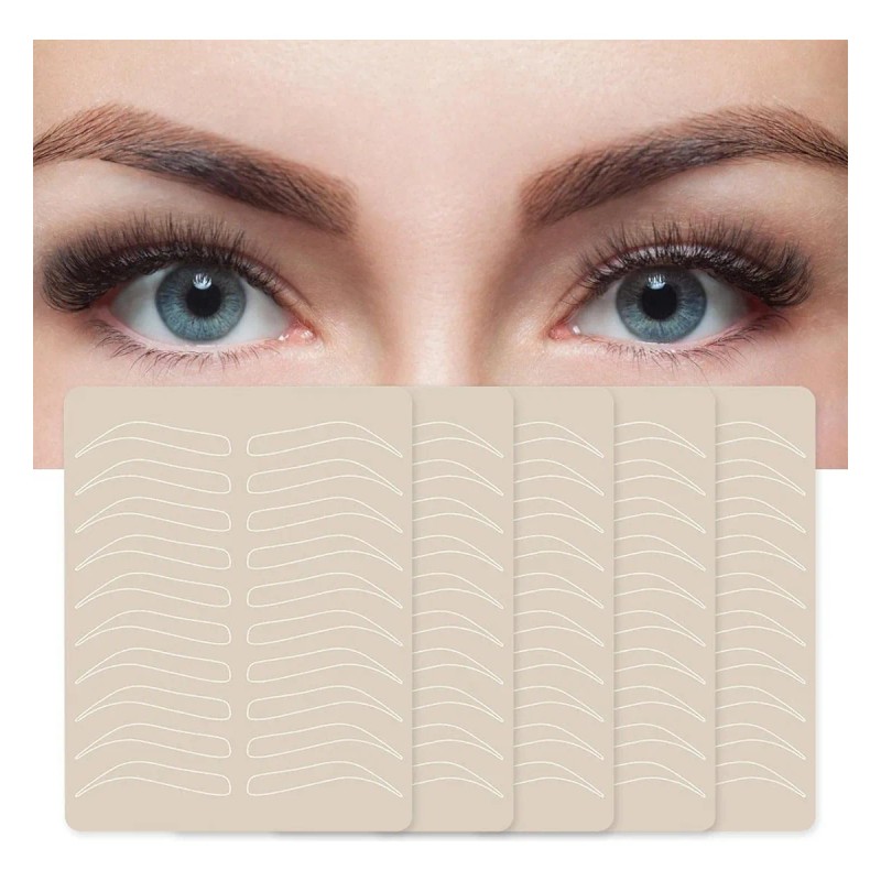 10 Piel Sintética Práctica Microblading Diseño Ceja Sintinta