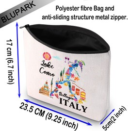 Lake Como Map Cosmetic Bag Bellagio Travel Gift Lake Como Bellagio Italy Makeup Bag Gift for Traveler (Lake Como)
