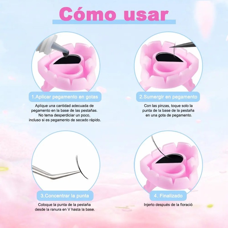 Kit Profesional Banna para Extensiones de Pestañas con 902 Rosa