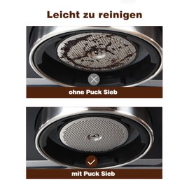 Puck Screen 54 mm, Puck Screen 53.5 Puck Sieve Mellbree 1 Piece Sintered Coffee Filter for Espresso Coffee Portafilter Accessories 1.7 mm Thickness 150 μm Stainless Steel 316 Reusable Rustproof