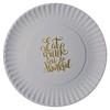 Perfect Stix 9" Paper Plate with Thanksgiving Themed Print "Eat,