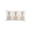 Mud Pie Lumbar Pineapple Pillow; 11" X 22"