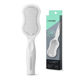 Steinder Foot File Exfoliating Remover, Heel, Exfoliating Shaving, Micro Cutter, Fully Washable, For Dry and Wet Feet, Cover, Safe, Hygienic, Clean, White, Large Size
